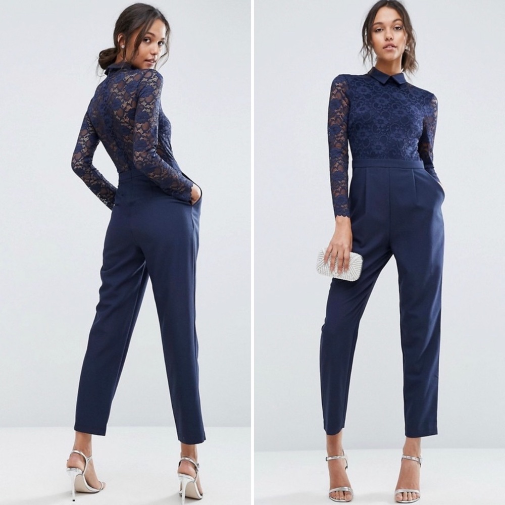 ASOS Lace Collar Jumpsuit